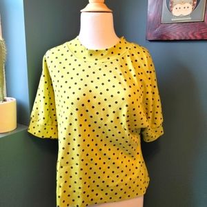 Vintage 80s crewneck short sleeve polka dot shirt medium